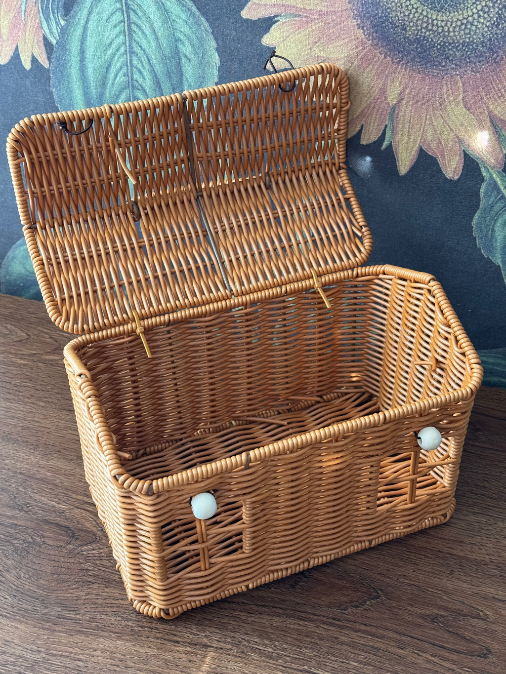 Woven House Shaped Basket with Handle