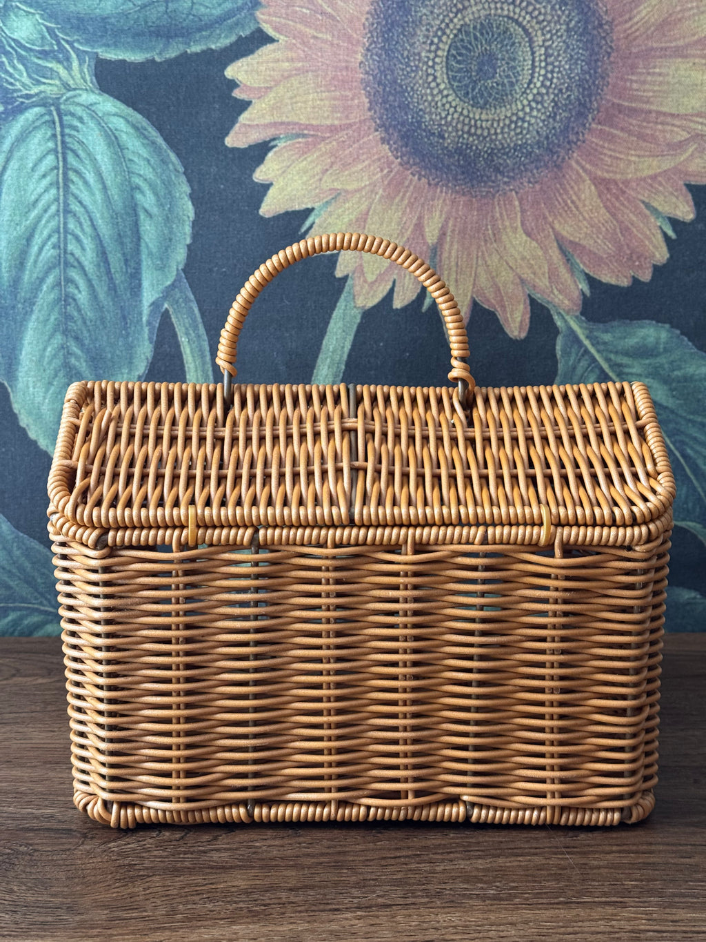 Woven House Shaped Basket with Handle