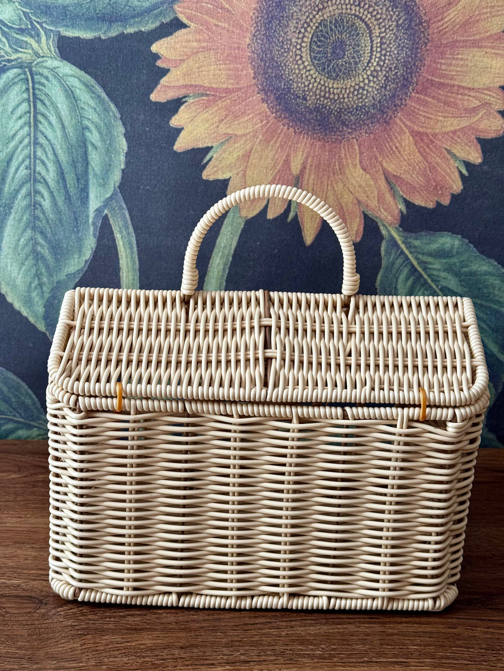Woven House Shaped Basket with Handle