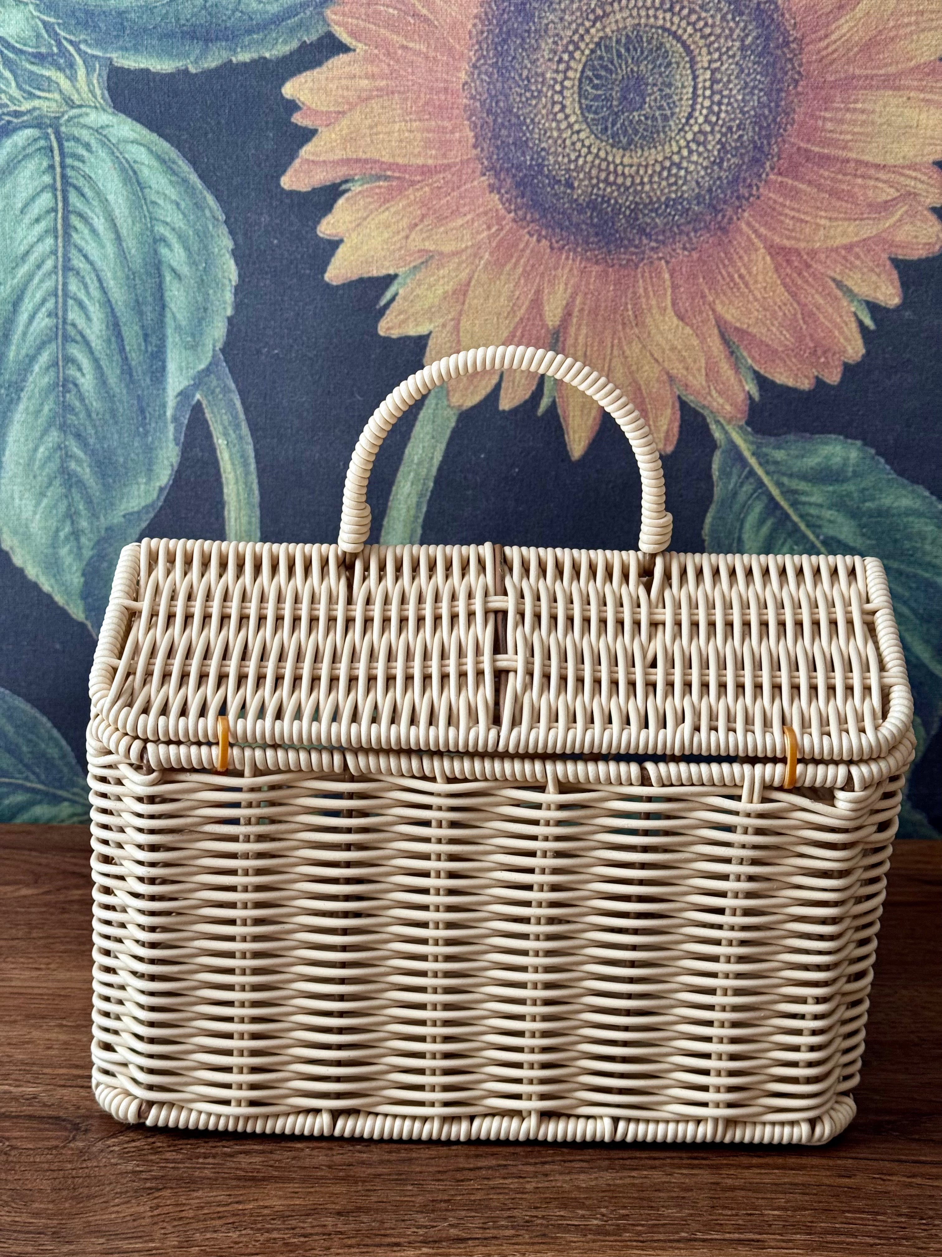 Woven House Shaped Basket with Handle