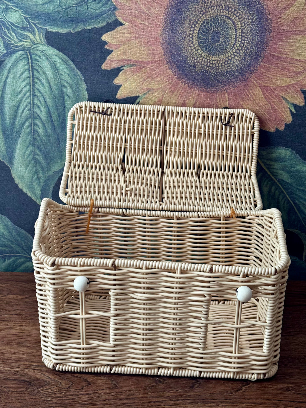 Woven House Shaped Basket with Handle