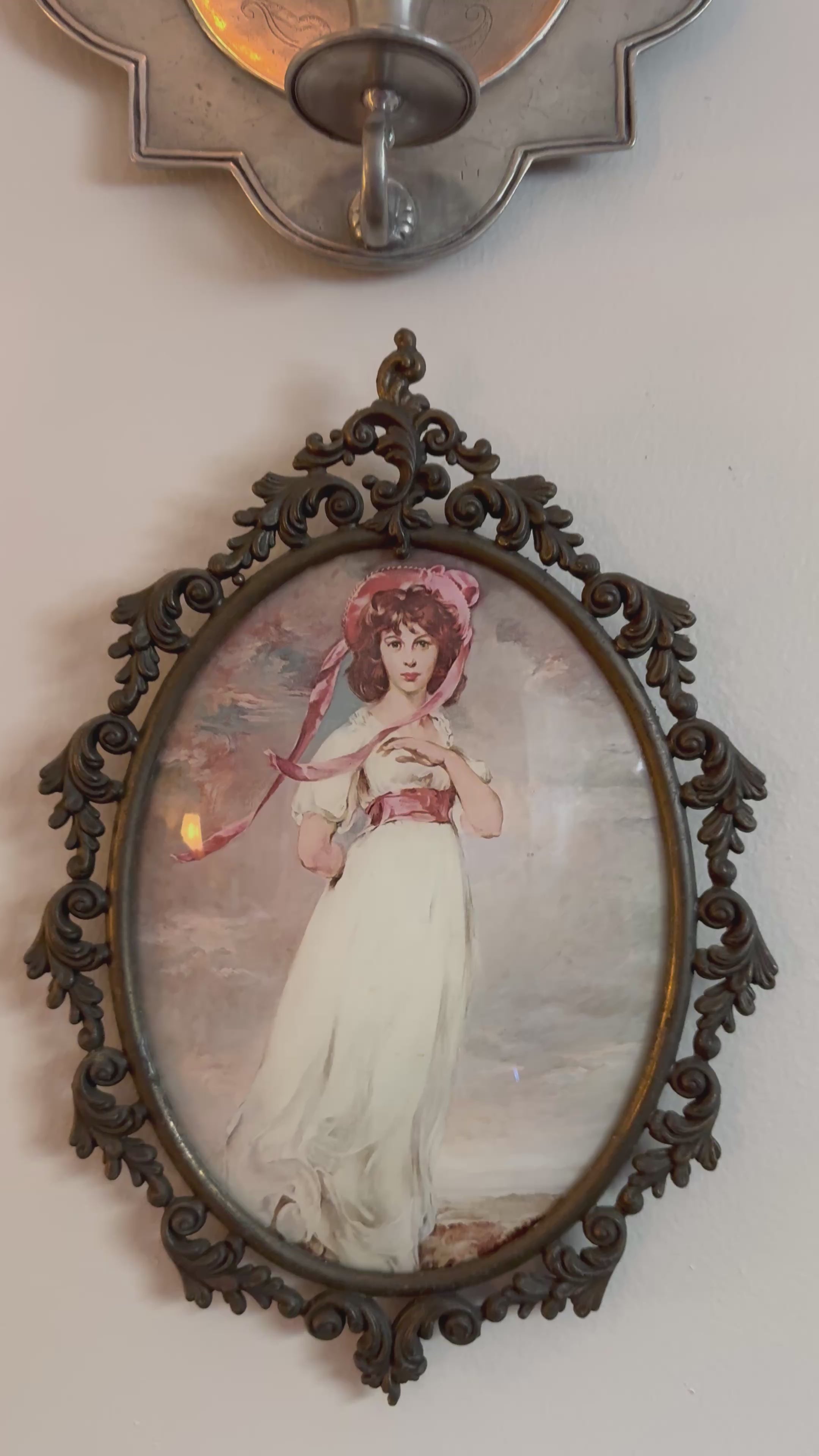 Vintage Brass Frame Gainsborough's "Pinkie"