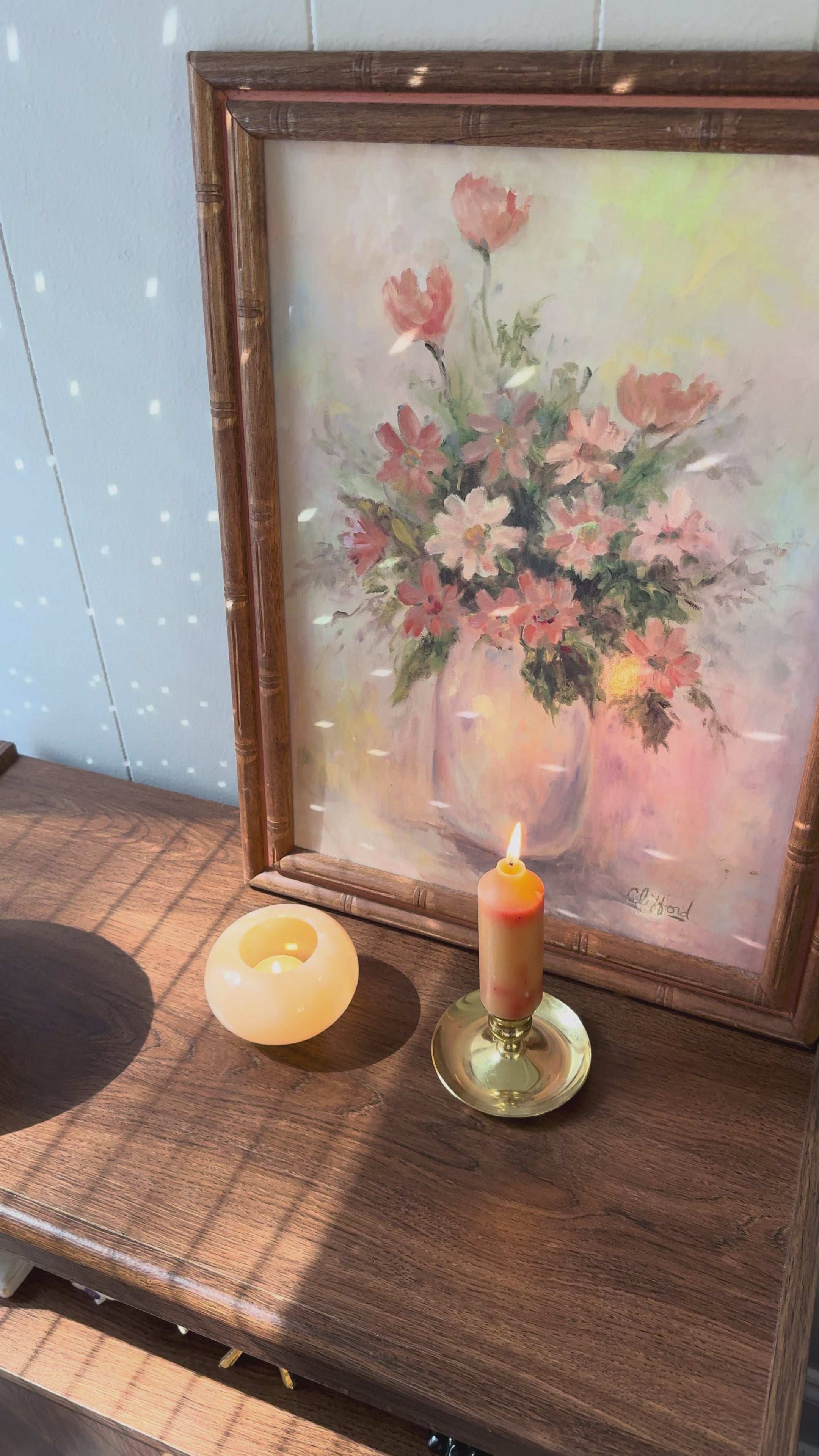 Vintage Onyx Tea-light Candle Holder