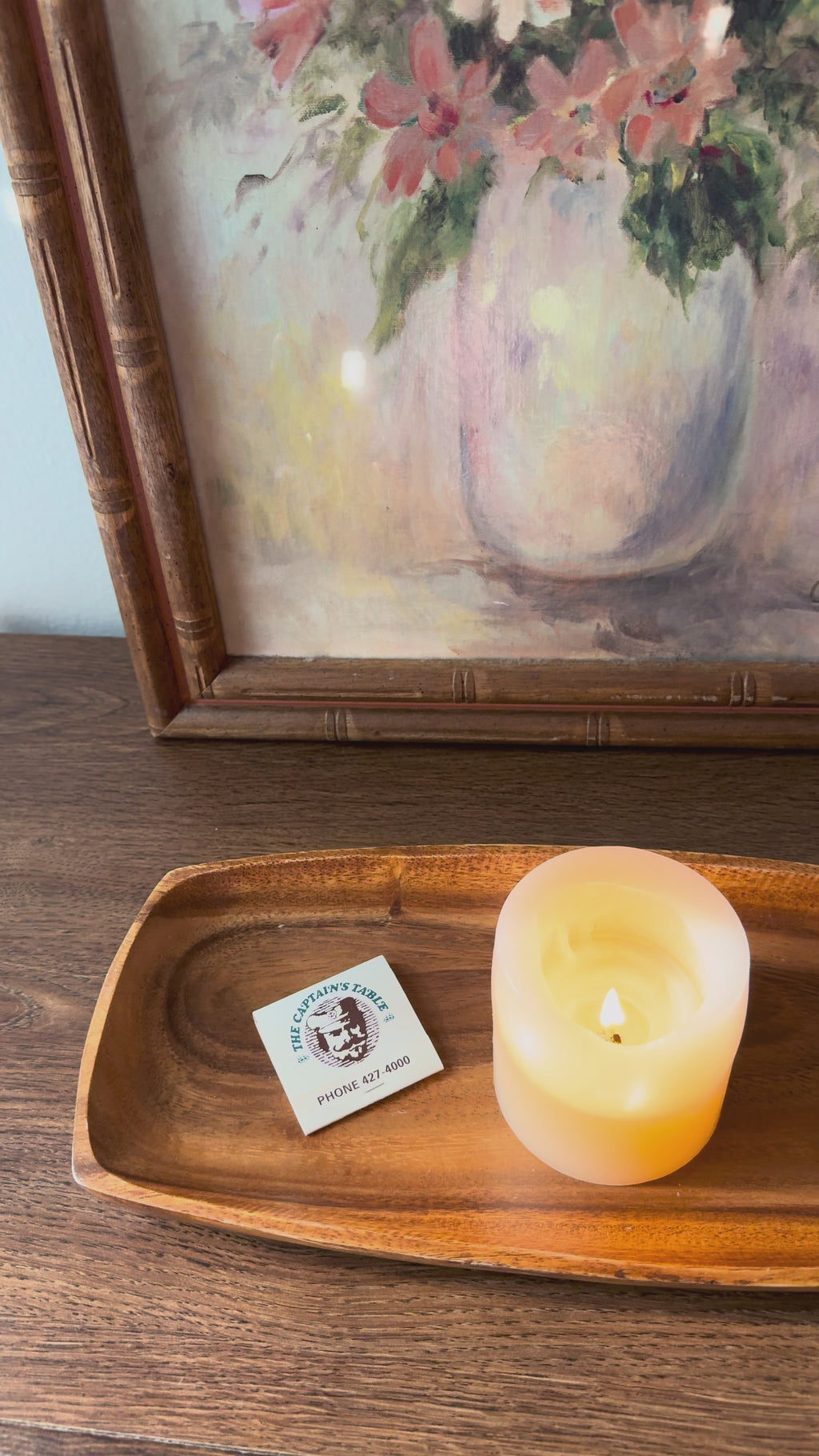Vintage Wooden Catchall Tray