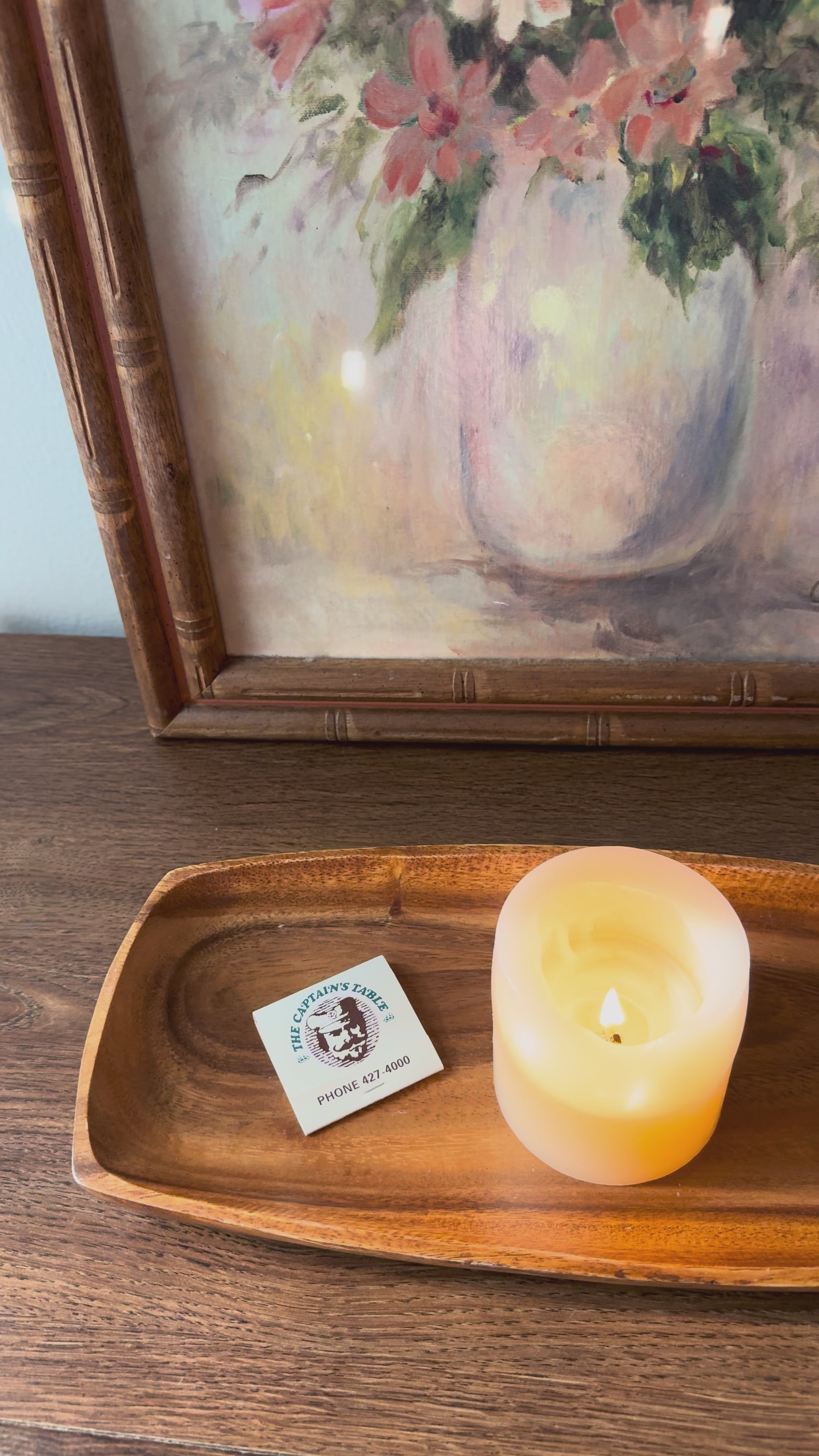 Vintage Wooden Catchall Tray